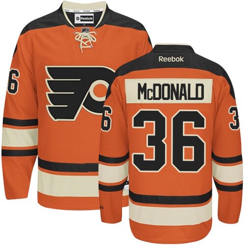 Youth Philadelphia Flyers #36 Colin McDonald Reebok Orange New Third Authentic NHL Jersey