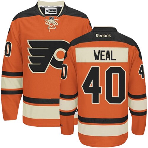 Men's Philadelphia Flyers #40 Jordan Weal Black Alternate Authentic Hockey Jersey