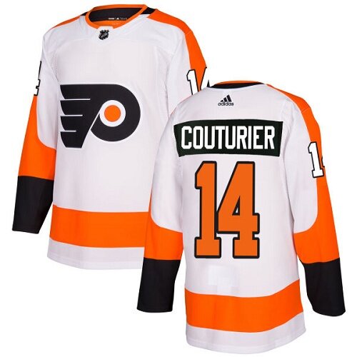 Men's Philadelphia Flyers #14 Sean Couturier White Away Authentic Hockey Jersey