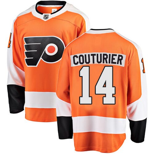 Men's Philadelphia Flyers #14 Sean Couturier Fanatics Branded Orange Home Breakaway Hockey Jersey