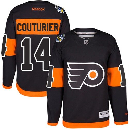 Men's Philadelphia Flyers #14 Sean Couturier Orange Authentic 2019 Stadium Series Hockey Jersey
