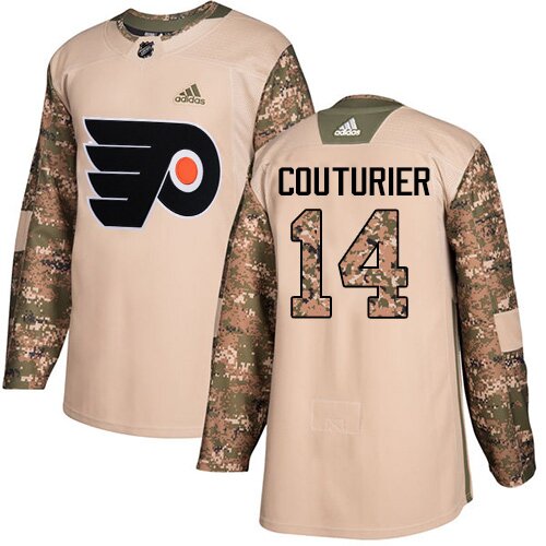Youth Philadelphia Flyers #14 Sean Couturier Camo Authentic Veterans Day Practice Hockey Jersey