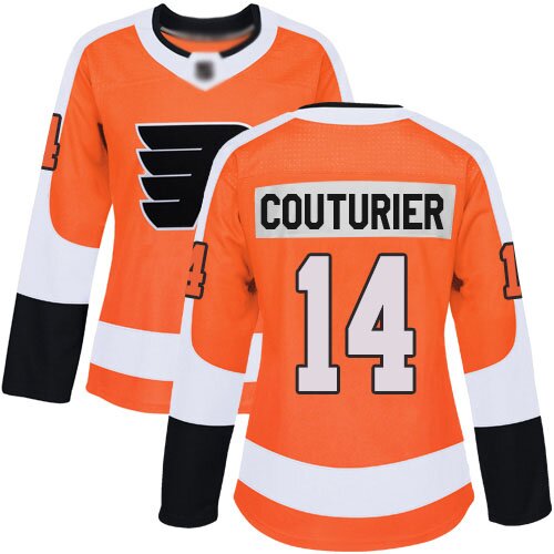 Women's Philadelphia Flyers #14 Sean Couturier Orange Home Authentic Hockey Jersey