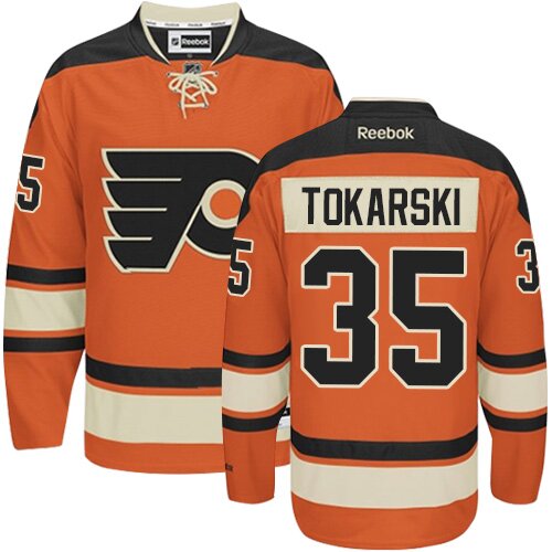 Youth Philadelphia Flyers #35 Dustin Tokarski Reebok Orange New Third Premier NHL Jersey